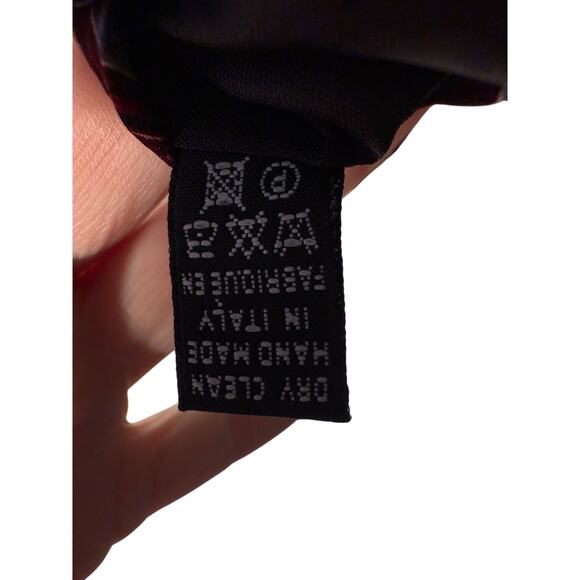 Pronto Uomo Men's 100% Silk Neck Tie Burgundy Blue - Picture 4 of 6